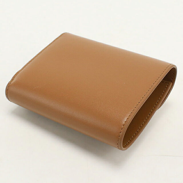 中古 セリーヌ 三つ折り財布 三折財布 レディース ブランド CELINE トリオンフ スモール フラップウォレット 10D783DPV ブラウン USDCE115223011