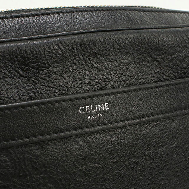 中古 セリーヌ 斜め掛け ショルダーバッグ メンズ CELINE エンボス加工 トリオンフ ミディアム メッセンジャーバッグ 117003FS3.38SI USDCE115604011