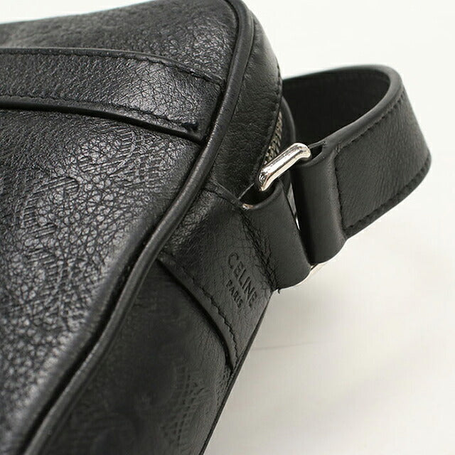 中古 セリーヌ 斜め掛け ショルダーバッグ メンズ CELINE エンボス加工
