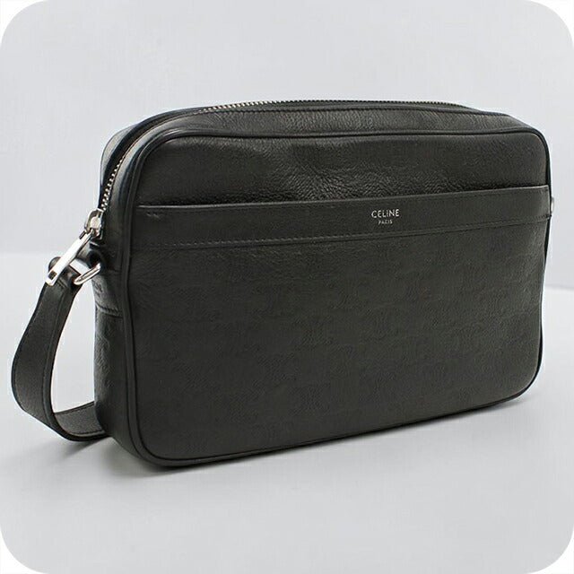 中古 セリーヌ 斜め掛け ショルダーバッグ メンズ CELINE エンボス加工