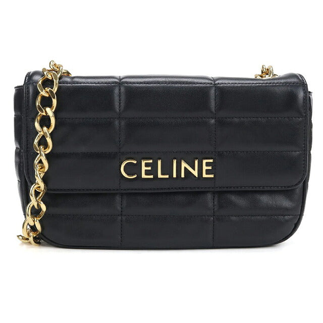 中古 セリーヌ ショルダーバッグ レディース ブランド CELINE マトラッセ モノクローム チェーン 111273EPZ.38NO ブラック USDCE115907011