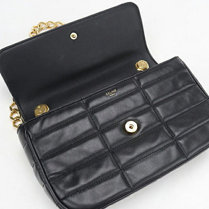 中古 セリーヌ ショルダーバッグ レディース ブランド CELINE マトラッセ モノクローム チェーン 111273EPZ.38NO ブラック USDCE115907011