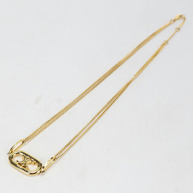 中古 セリーヌ ネックレス レディース ブランド CELINE トリオンフ 46S896BRA.35OR ゴールド アクセサリー USDCE116051011