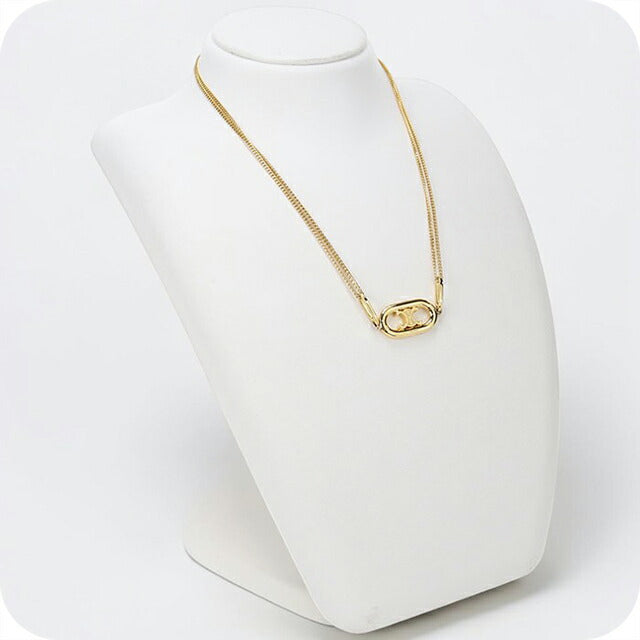 中古 セリーヌ ネックレス レディース ブランド CELINE トリオンフ 46S896BRA.35OR ゴールド アクセサリー USDCE116051011