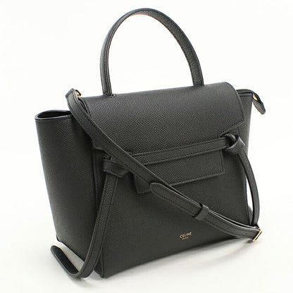 中古 セリーヌ ハンドバッグ レディース ブランド CELINE ベルトバッグ ナノ 2WAY 189003ZVA.38NO ブラック USDCE116089011