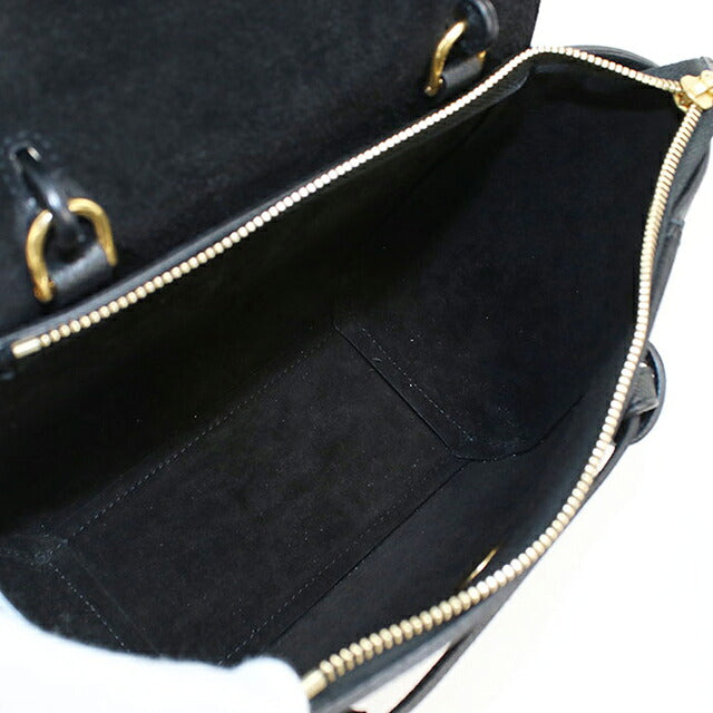 中古 セリーヌ ハンドバッグ レディース ブランド CELINE ベルトバッグ ナノ 2WAY 189003ZVA.38NO ブラック USDCE116089011