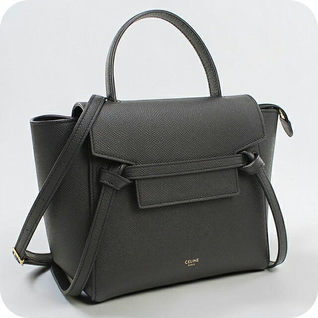 中古 セリーヌ ハンドバッグ レディース ブランド CELINE ベルトバッグ ナノ 2WAY 189003ZVA.38NO ブラック USDCE116089011