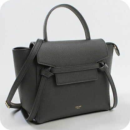 中古 セリーヌ ハンドバッグ レディース ブランド CELINE ベルトバッグ ナノ 2WAY 189003ZVA.38NO ブラック USDCE116089011