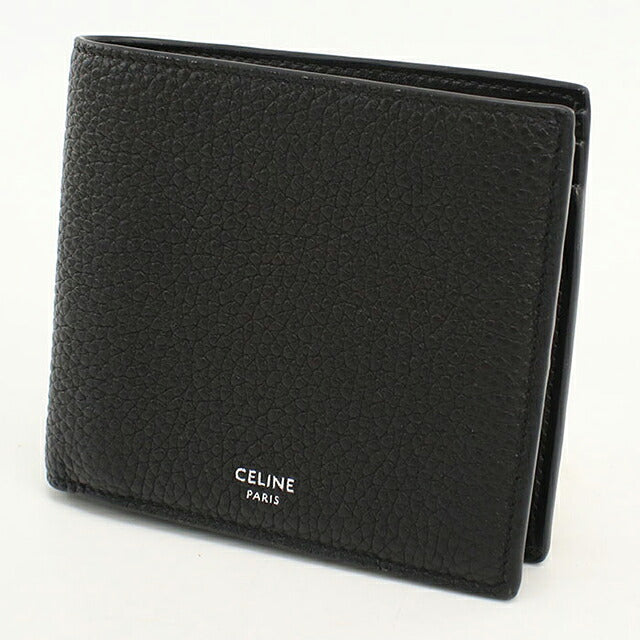 【ほぼ未使用品】CELINE メンズ 二つ折り財布 ブラック 中古 セリーヌ 二つ折り財布 二折財布 コンパクト メンズ ブランド