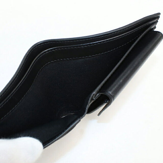 中古 セリーヌ 二つ折り財布 二折財布 コンパクト メンズ ブランド CELINE  バイフィールドウォレット 10C873GTZ.38SI ブラック USDCE116136011