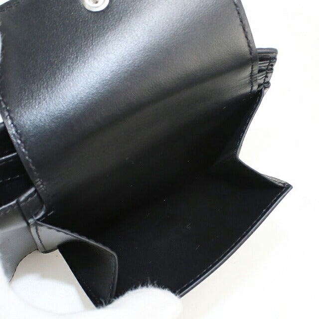 中古 セリーヌ 二つ折り財布 二折財布 コンパクト メンズ ブランド CELINE  バイフィールドウォレット 10C873GTZ.38SI ブラック USDCE116136011
