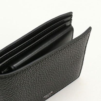 中古 セリーヌ 二つ折り財布 二折財布 コンパクト メンズ ブランド CELINE  バイフィールドウォレット 10C873GTZ.38SI ブラック USDCE116136011
