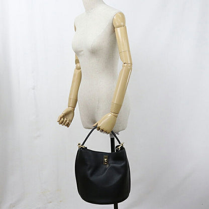 中古 セリーヌ ハンドバッグ レディース ブランド CELINE １６(セーズ) バケットバッグ 2WAY ブラック USDCE116215011