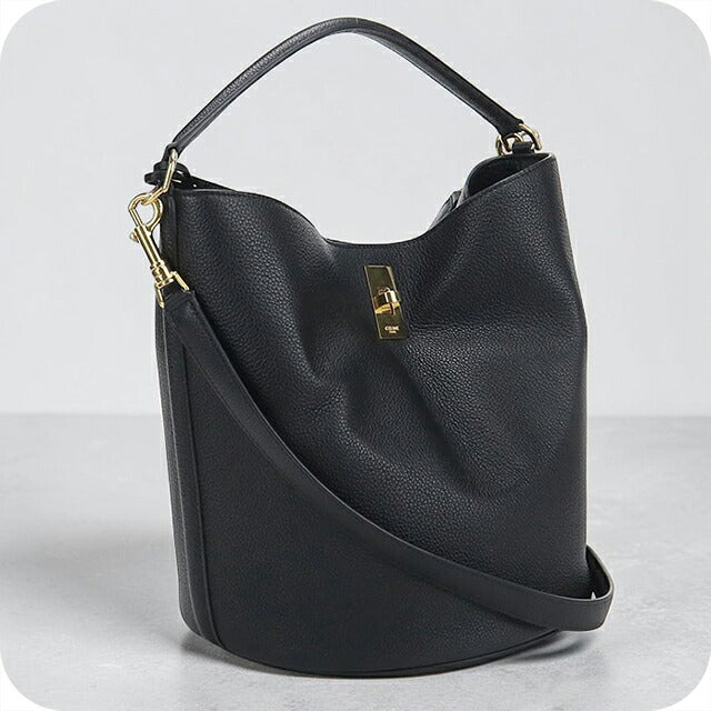 中古 セリーヌ ハンドバッグ レディース ブランド CELINE １６(セーズ) バケットバッグ 2WAY ブラック USDCE116215011