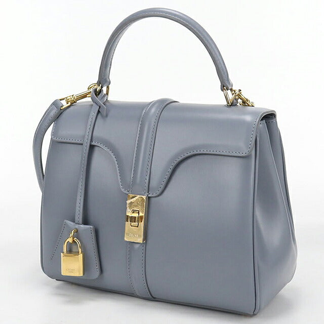 中古 セリーヌ ハンドバッグ レディース ブランド CELINE 16(セーズ) スモール 2WAY 188003BEY ブルー USDCE116228011