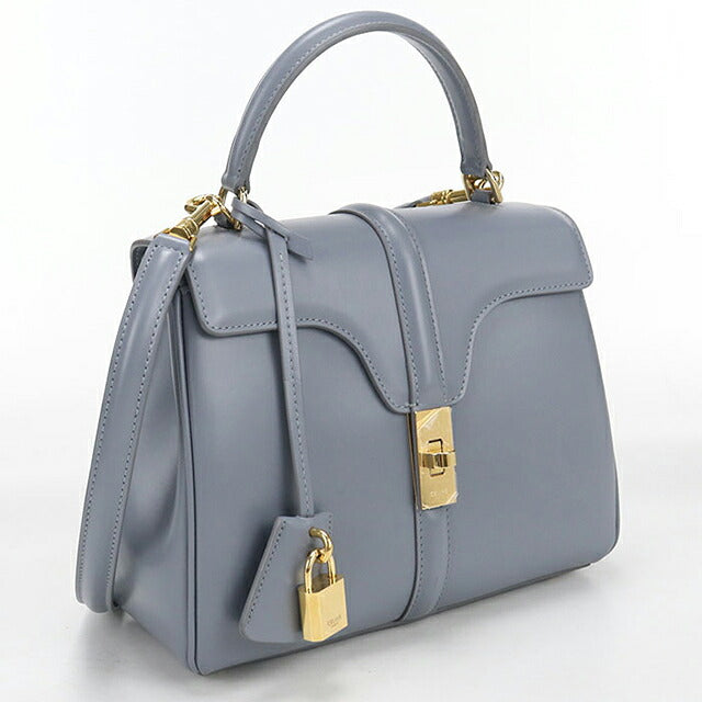 中古 セリーヌ ハンドバッグ レディース ブランド CELINE 16(セーズ) スモール 2WAY 188003BEY ブルー USDCE116228011