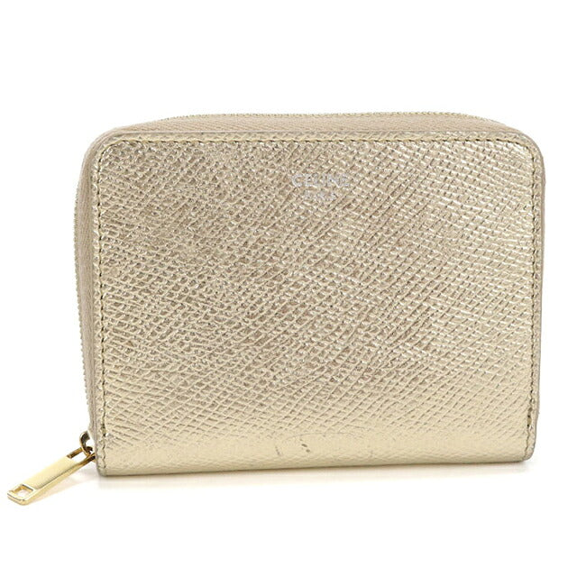 中古 セリーヌ 小銭入れ レディース ブランド CELINE コインケース ゴールド USDCE116386011