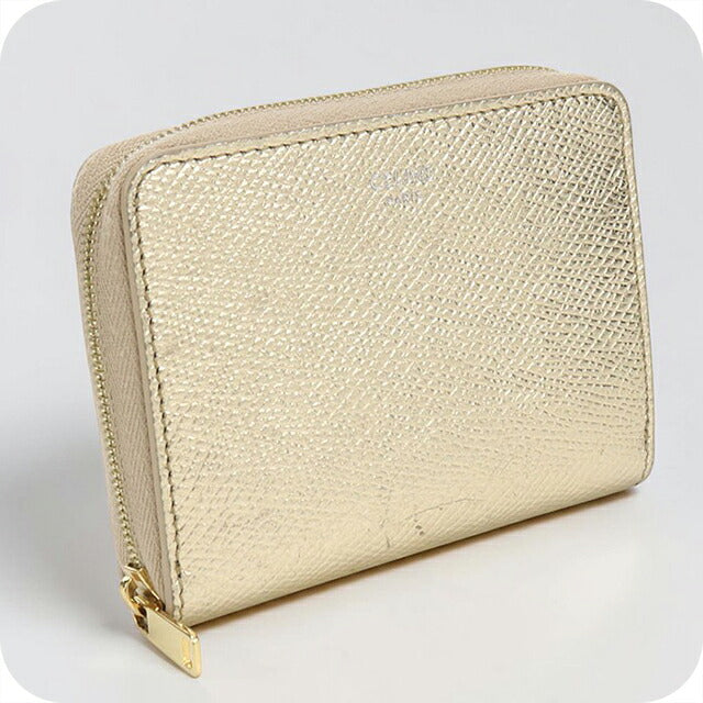 中古 セリーヌ 小銭入れ レディース ブランド CELINE コインケース ゴールド USDCE116386011