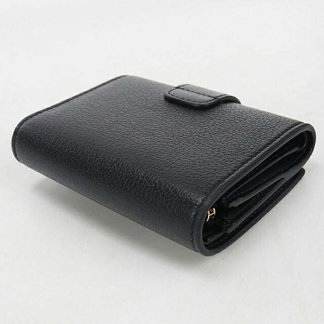中古 セリーヌ 三つ折り財布 三折財布 コンパクト レディース ブランド CELINE  ファイン 10M963GHH.38NO ブラック USDCE116577011
