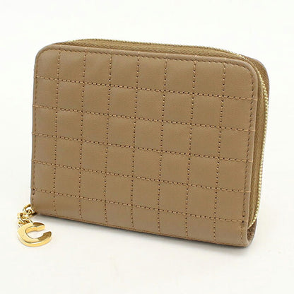 中古 セリーヌ 小銭入れ レディース ブランド CELINE Cチャーム コンパクトジップウォレット 10B663BFL ブラウン USDCE116612011