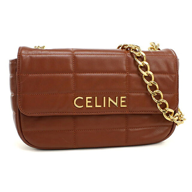 中古 セリーヌ ショルダーバッグ レディース ブランド CELINE  チェーン 11127 3EPZ ブラウン USDCE116719011