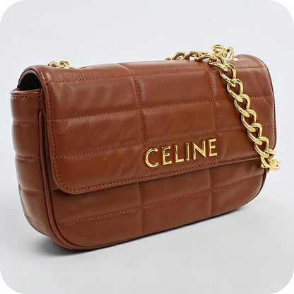 中古 セリーヌ ショルダーバッグ レディース ブランド CELINE  チェーン 11127 3EPZ ブラウン USDCE116719011