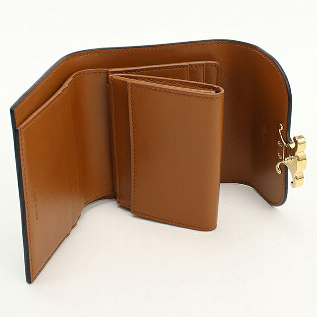 中古 セリーヌ 三つ折り財布 三折財布 コンパクト レディース ブランド CELINE トリオンフキャンバス スモール フラップウォレット 10D782CQH USDCE116838011