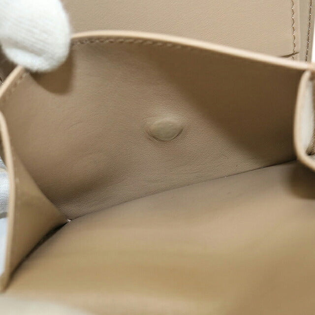 中古 セリーヌ 三つ折り財布 三折財布 コンパクト レディース ブランド CELINE トリオンフ スモール フラップウォレット  10D783DPV ベージュ USDCE116839011