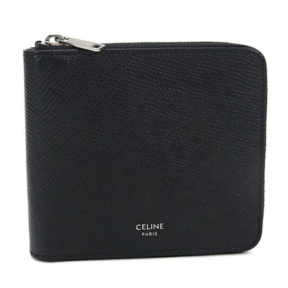 中古 セリーヌ ラウンドファスナー折財布 メンズ ブランド CELINE  ジップドバイフォールド 10J613BEN.38SI ブラック USDCE116863011