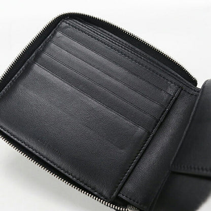 中古 セリーヌ ラウンドファスナー折財布 メンズ ブランド CELINE  ジップドバイフォールド 10J613BEN.38SI ブラック USDCE116863011