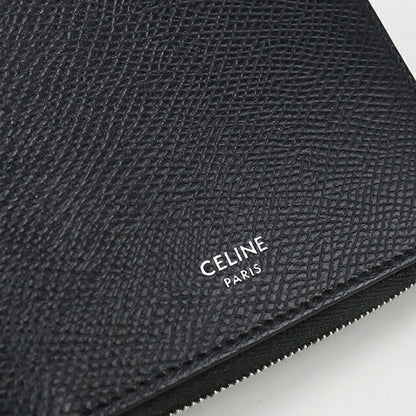 中古 セリーヌ ラウンドファスナー折財布 メンズ ブランド CELINE  ジップドバイフォールド 10J613BEN.38SI ブラック USDCE116863011
