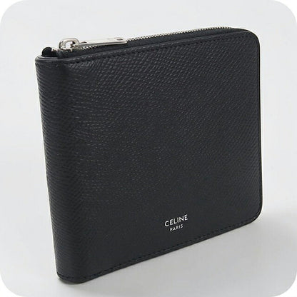 中古 セリーヌ ラウンドファスナー折財布 メンズ ブランド CELINE  ジップドバイフォールド 10J613BEN.38SI ブラック USDCE116863011