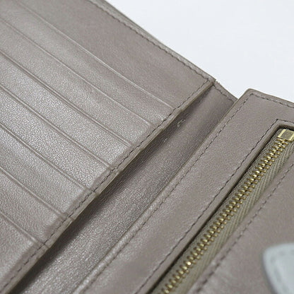 中古 セリーヌ 二つ折り財布 二折財布 コンパクト レディース ブランド CELINE  ミディアム　ストラップウォレット 10B643BRU グレー USDCE117040011