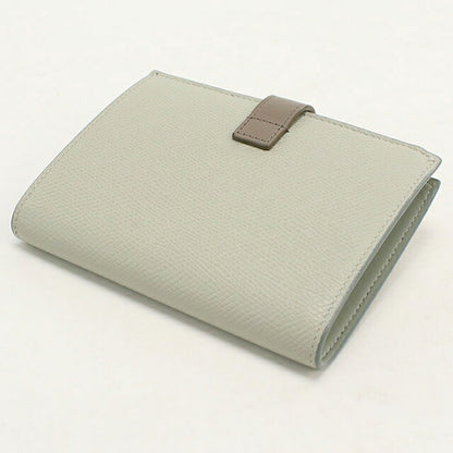 中古 セリーヌ 二つ折り財布 二折財布 コンパクト レディース ブランド CELINE  ミディアムストラップウォレット 10B643BRU グレー USDCE117041011