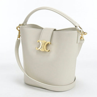 中古 セリーヌ ハンドバッグ レディース ブランド CELINE ルイーズ  スモール バッグ 2WAY 119173FX9 ホワイト USDCE117233011