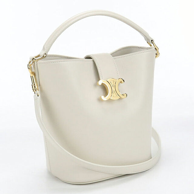 中古 セリーヌ ハンドバッグ レディース ブランド CELINE ルイーズ  スモール バッグ 2WAY 119173FX9 ホワイト USDCE117233011