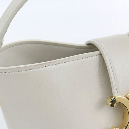中古 セリーヌ ハンドバッグ レディース ブランド CELINE ルイーズ  スモール バッグ 2WAY 119173FX9 ホワイト USDCE117233011
