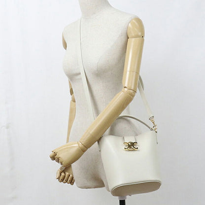 中古 セリーヌ ハンドバッグ レディース ブランド CELINE ルイーズ  スモール バッグ 2WAY 119173FX9 ホワイト USDCE117233011