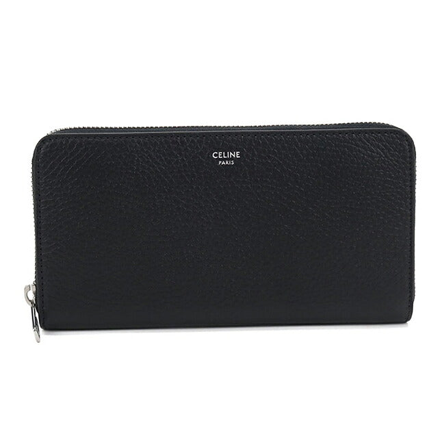 中古 セリーヌ 長財布ラウンドファスナー メンズ ブランド CELINE  ラージ ジップウォレット 10B553GTH.38SI ブラック USDCE117237011