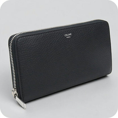 中古 セリーヌ 長財布ラウンドファスナー メンズ ブランド CELINE  ラージ ジップウォレット 10B553GTH.38SI ブラック USDCE117237011