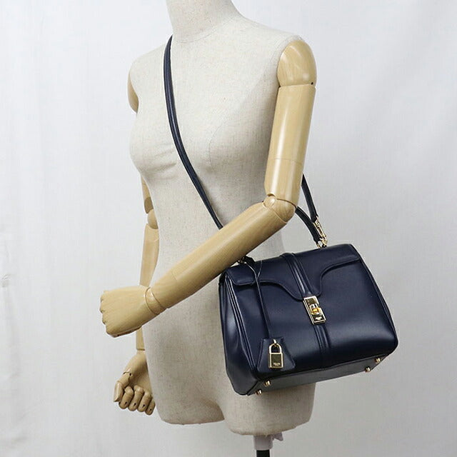 中古 セリーヌ ハンドバッグ レディース ブランド CELINE 16(セーズ) ２WAY スモール バッグ 188003BEY ネイビー USDCE117264011