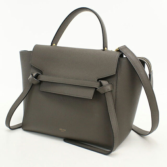 中古 セリーヌ ハンドバッグ レディース ブランド CELINE  マイクロ ベルトバッグ 2WAY 18195 グレー USDCE117413011