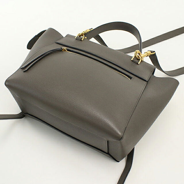 中古 セリーヌ ハンドバッグ レディース ブランド CELINE  マイクロ ベルトバッグ 2WAY 18195 グレー USDCE117413011