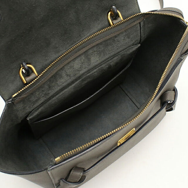 中古 セリーヌ ハンドバッグ レディース ブランド CELINE  マイクロ ベルトバッグ 2WAY 18195 グレー USDCE117413011