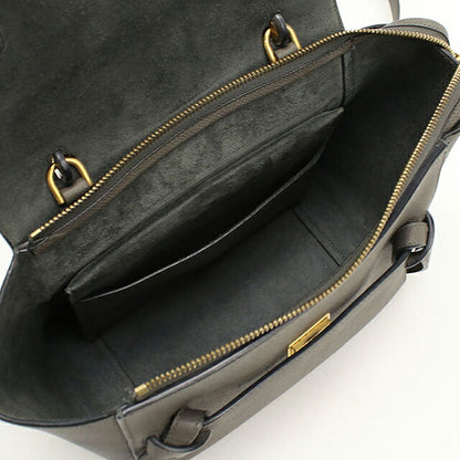 中古 セリーヌ ハンドバッグ レディース ブランド CELINE  マイクロ ベルトバッグ 2WAY 18195 グレー USDCE117413011