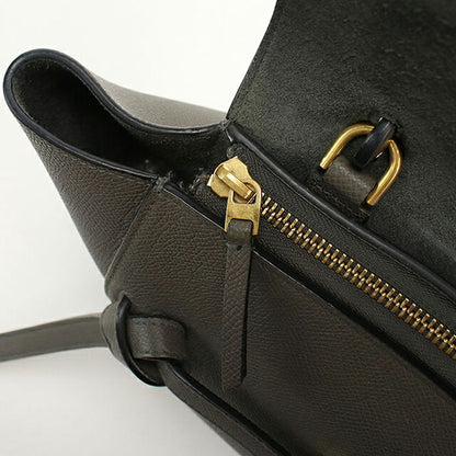中古 セリーヌ ハンドバッグ レディース ブランド CELINE  マイクロ ベルトバッグ 2WAY 18195 グレー USDCE117413011