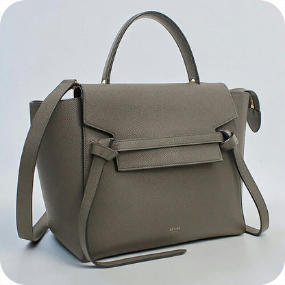 中古 セリーヌ ハンドバッグ レディース ブランド CELINE  マイクロ ベルトバッグ 2WAY 18195 グレー USDCE117413011