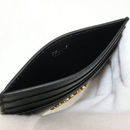 中古 セリーヌ カードケース コンパクト レディース ブランド CELINE トリオンフ カードホルダー 10L833DPV.38NO ブラック USDCE117539011