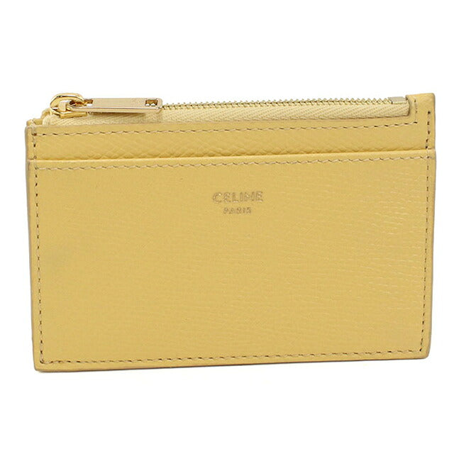 中古 セリーヌ 小銭入れ レディース ブランド CELINE  ジップ付きカードホルダー フラグメントケース 10F993 イエロー USDCE117687011