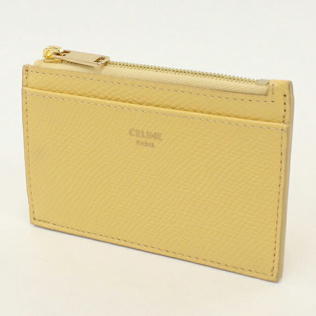 中古 セリーヌ 小銭入れ レディース ブランド CELINE  ジップ付きカードホルダー フラグメントケース 10F993 イエロー USDCE117687011